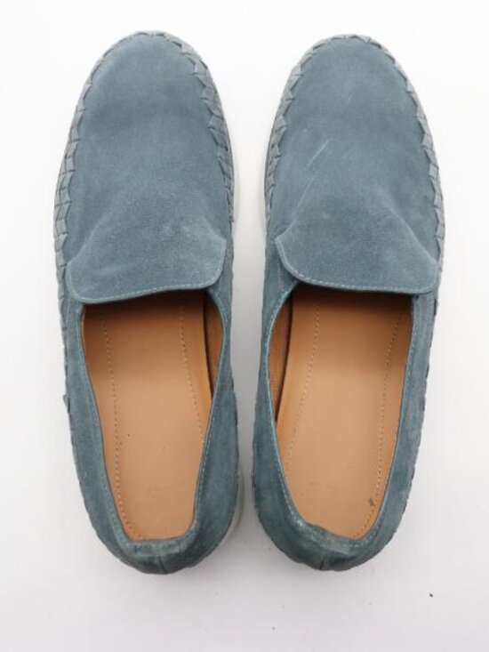 Giorgio Armani Milano Shoes Men’s Size US 12 UK 11 Blue Suede Slip On Loafers main image 9